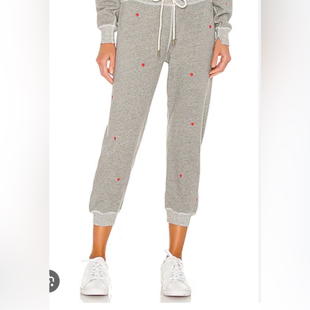 The Great Heart Embroidered Cropped Joggers